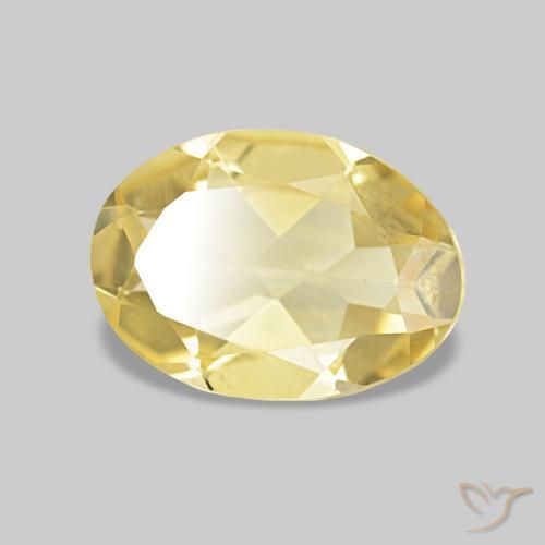 Berilo amarelo médio Natural 0.97ct, oval, VVS-VS