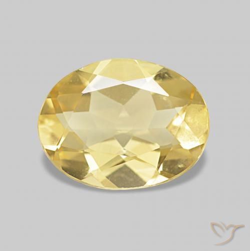 Berilo amarelo médio Natural 1.40ct, oval, VVS-VS