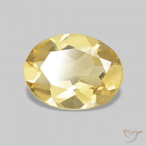 Berilo amarelo médio Natural 1.40ct, oval, VVS-VS