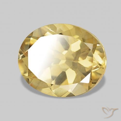 Berilo Amarelo Dourado Claro Natural 3.29ct, oval, VVS-VS
