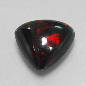 Opala negra multicolorido natural 4,00ct, trillion, opaco