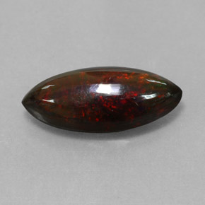 Opala negra multicolorido natural 2,28ct, marquise, opaco