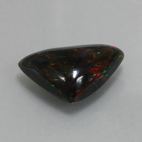 Opala negra multicolorido natural 3,94ct, trillion, opaco