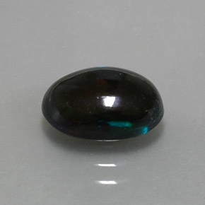 Opala negra multicolorido natural 1,62ct, corte oval, opaco