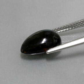 Opala negra multicolorido natural 2,10ct, formato de pêra, opaco