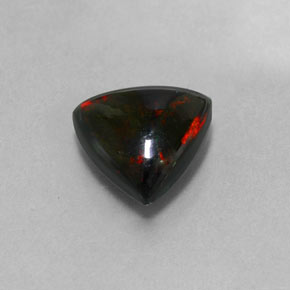 Opala negra multicolorido natural 1,88ct, trillion, opaco