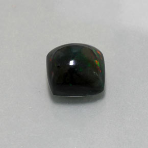 Opala negra multicolorido natural 2,40ct, quadrado, opaco