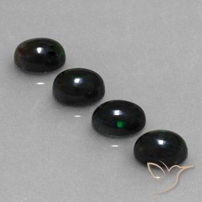 2.54ctw Natural Multicolorido Opala negra, oval, Opaco