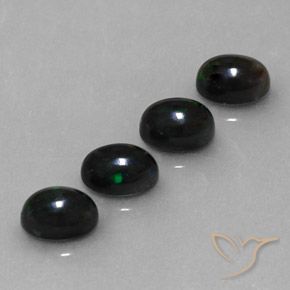 Pedras preciosas de Opala negra Multicolorido natural de 2.54 ct, oval, Opaco
