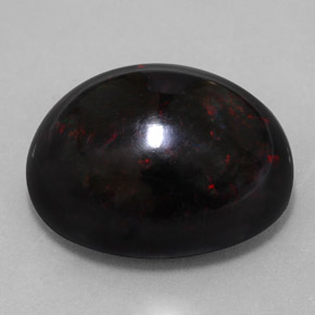 Opala negra multicolorido natural 20,04ct, corte oval, opaco