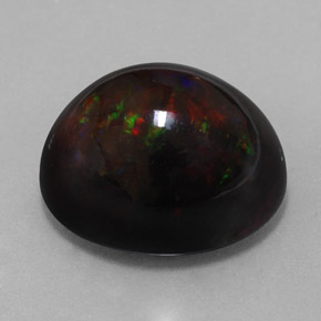 Opala negra multicolorido natural 13,63ct, corte oval, opaco