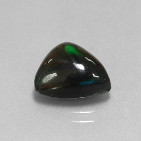 Opala negra multicolorido natural 2,56ct, trillion, opaco