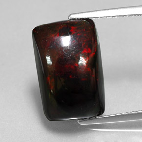 Opala negra multicolorido natural 5,58ct, baguete, opaco