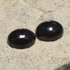 Pedras preciosas de Opala negra Multicolorido natural de 2.45 ct, oval, Translúcido