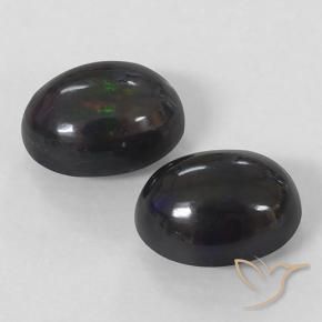 Pedras preciosas de Opala negra Multicolorido natural de 2.86 ct, oval, Opaco
