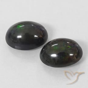 Pedras preciosas de Opala negra Multicolorido natural de 2.40 ct, oval, Opaco