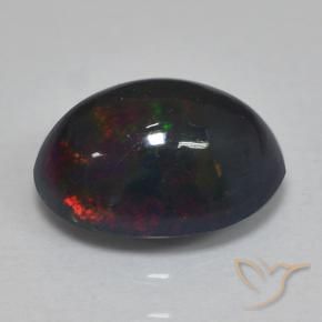 Opala negra Multicolorido Natural 1.25ct, oval, Translúcido