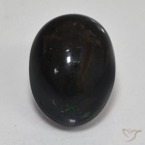 1.46ct Natural Multicolorido Opala negra, oval, Opaco