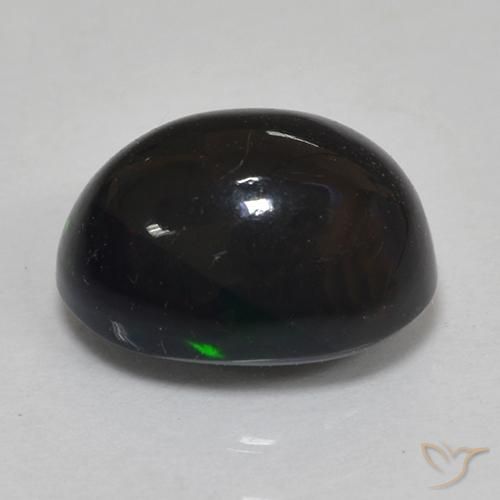 Opala negra Multicolorido Natural 1.46ct, oval, Opaco