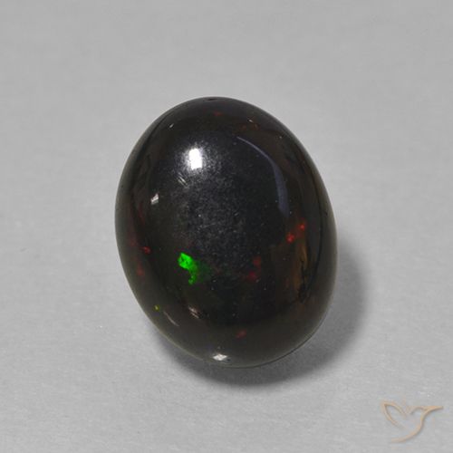 0.99ct Natural Multicolorido Opala negra, oval, Opaco