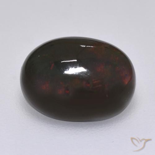 1.27ct Natural Multicolorido Opala negra, oval, Opaco