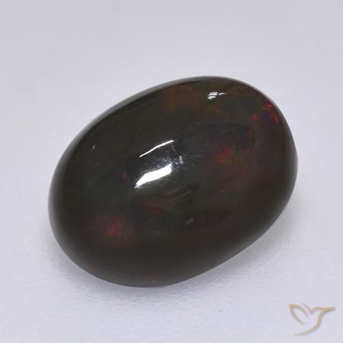 Opala negra Multicolorido Natural 1.27ct, oval, Opaco