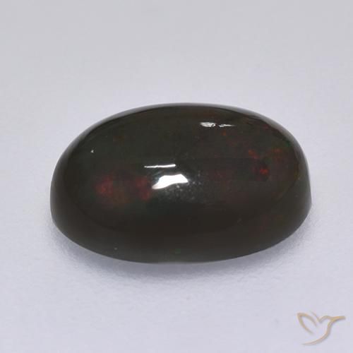 Opala negra Multicolorido Natural 1.27ct, oval, Opaco