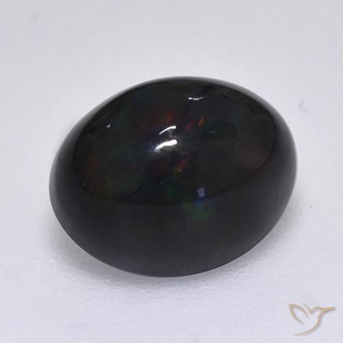 Opala negra Multicolorido Natural 1.44ct, oval, Opaco