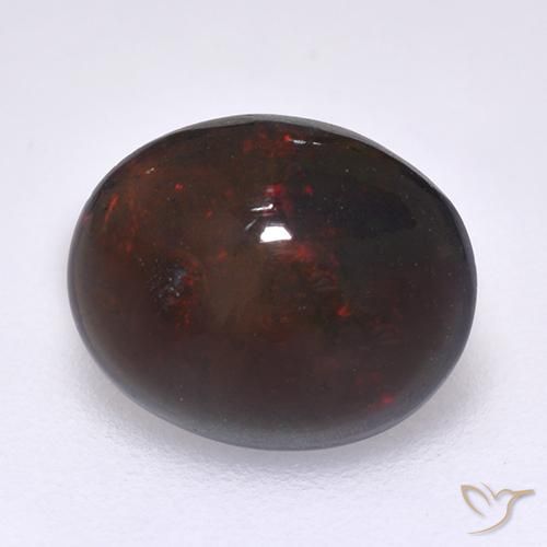 Opala negra Multicolorido Natural 1.14ct, oval, Translúcido