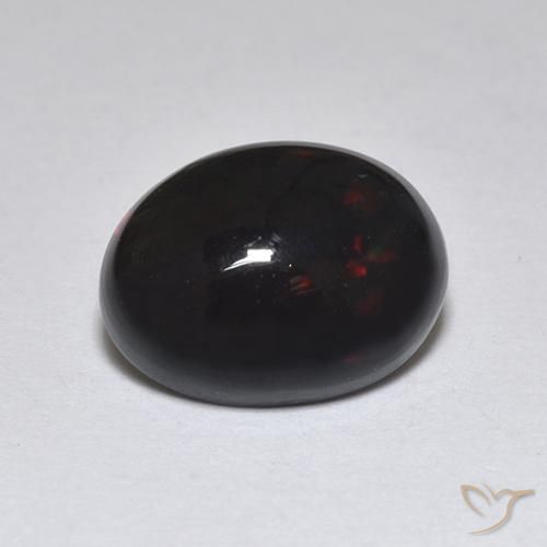 1.18ct Natural Multicolorido Opala negra, oval, Translúcido
