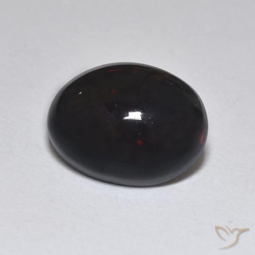 Opala negra Multicolorido Natural 1.18ct, oval, Translúcido