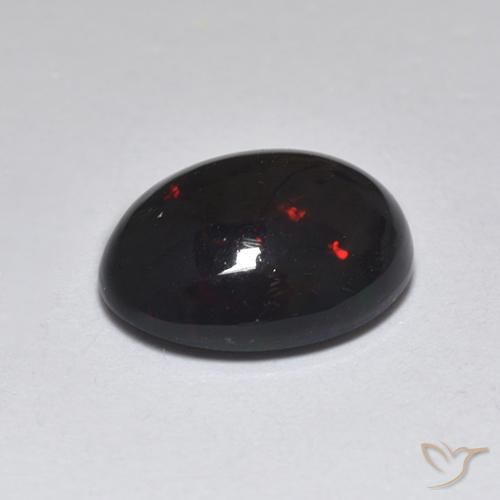 Opala negra Multicolorido Natural 1.18ct, oval, Translúcido