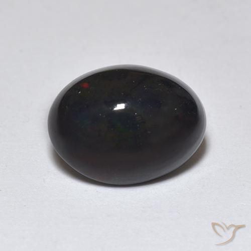 1.29ct Natural Multicolorido Opala negra, oval, Translúcido