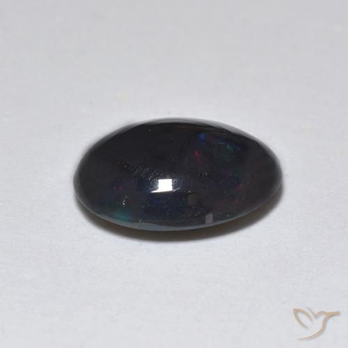 Opala negra Multicolorido Natural 0.74ct, oval, Translúcido