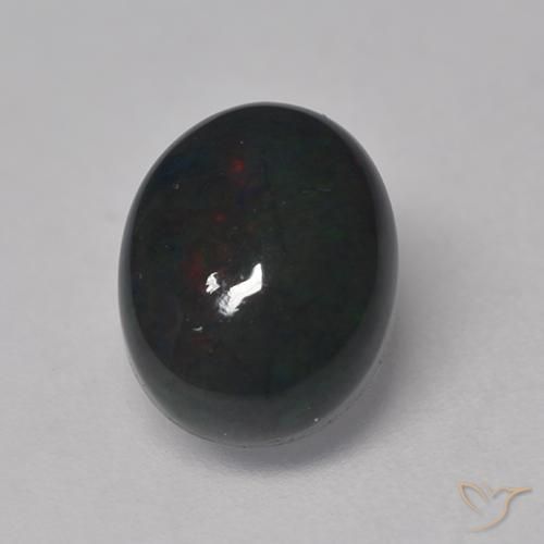 1.17ct Natural Multicolorido Opala negra, oval, Opaco