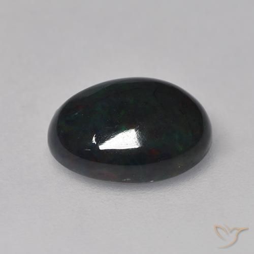 Opala negra Multicolorido Natural 1.17ct, oval, Opaco