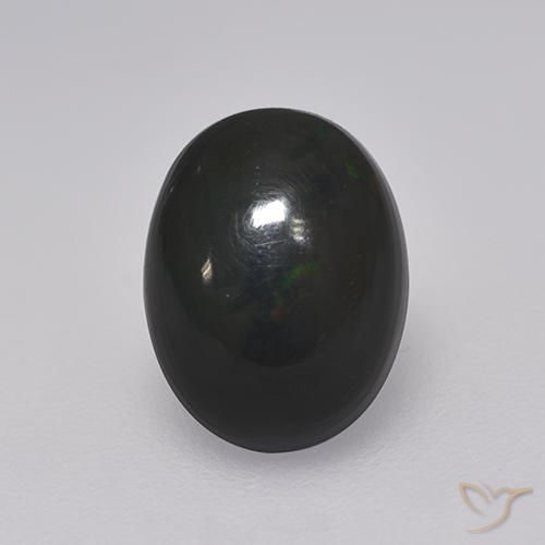 1.28ct Natural Multicolorido Opala negra, oval, Opaco