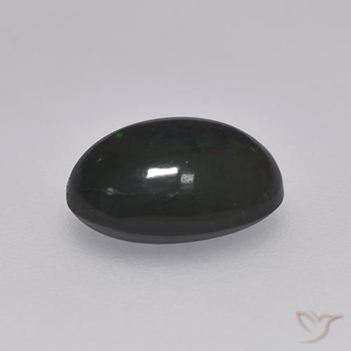 Opala negra Multicolorido Natural 1.28ct, oval, Opaco