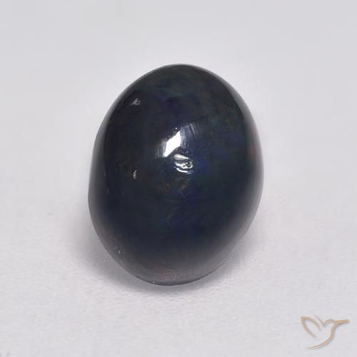 1.18ct Natural Multicolorido Opala negra, oval, Opaco