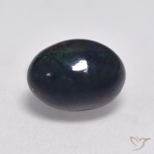 Opala negra Multicolorido Natural 1.18ct, oval, Opaco