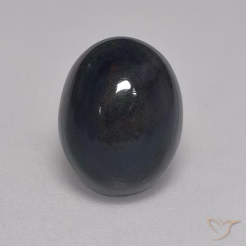 1.25ct Natural Multicolorido Opala negra, oval, Opaco