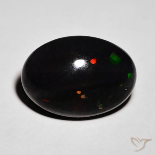 6.06ct Natural Multicolorido Opala negra, oval, Opaco