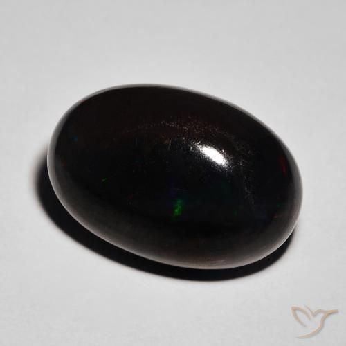 Opala negra Multicolorido Natural 8.82ct, oval, Opaco