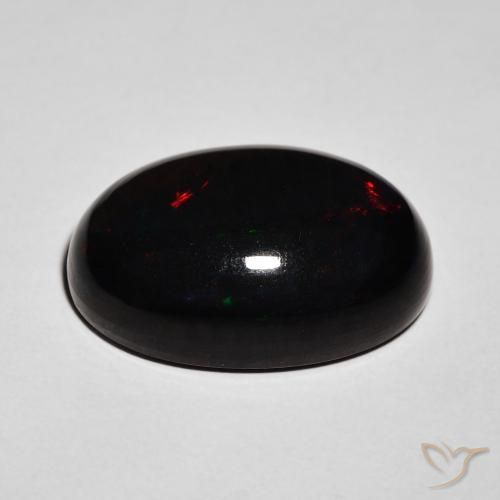 Opala negra Multicolorido Natural 8.82ct, oval, Opaco