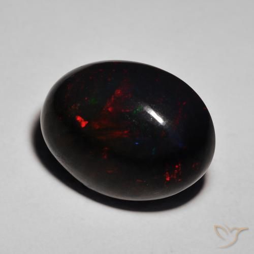 10.34ct Natural Multicolorido Opala negra, oval, Opaco
