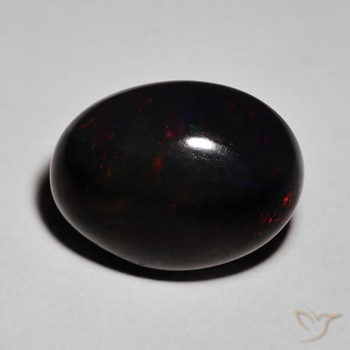 Opala negra Multicolorido Natural 10.34ct, oval, Opaco