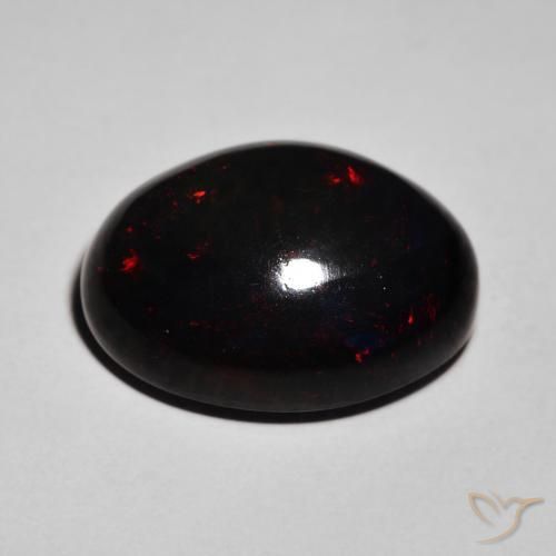 Opala negra Multicolorido Natural 10.34ct, oval, Opaco
