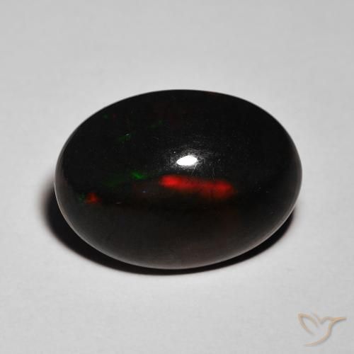 5.66ct Natural Multicolorido Opala negra, oval, Opaco