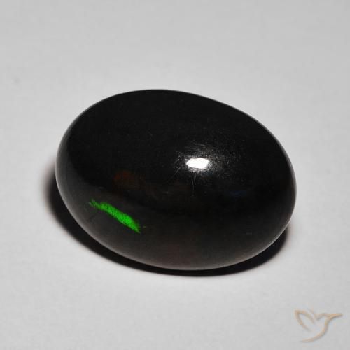 Opala negra Multicolorido Natural 5.66ct, oval, Opaco