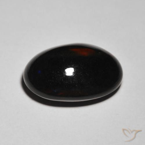 Opala negra Multicolorido Natural 5.66ct, oval, Opaco